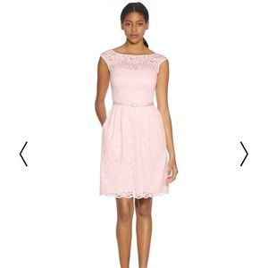 White House Black Market Pink Tulip Lace Dress